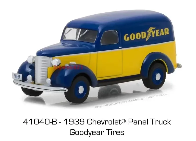 1:64 1939 Chevrolet Panel Truck Diecast Metal aleación modelo coche juguetes para colección de regalos