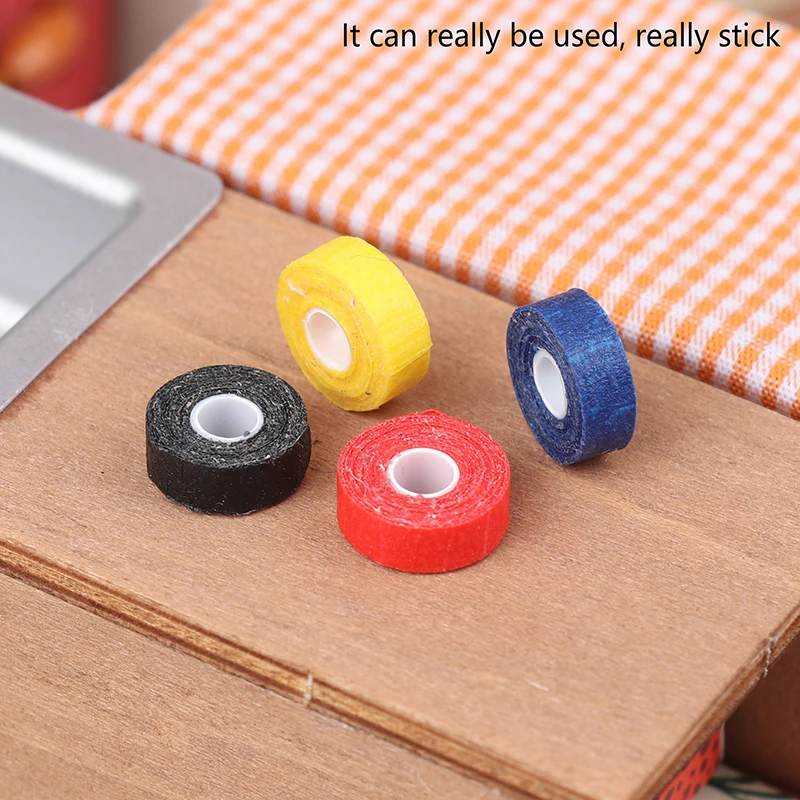 Dollhouse Simulation Sticky Tape Dollhouse Mini Stationery Accessories 1/12 1/6 Scale Dolls House Decoration Pretend Play Toys