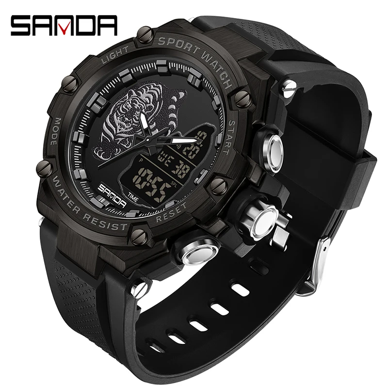 

SANDA Men's Watches Sport Military Quartz Watch 50M Waterproof Wristwatch for Male Clock Stopwatch Relogios Masculino3173