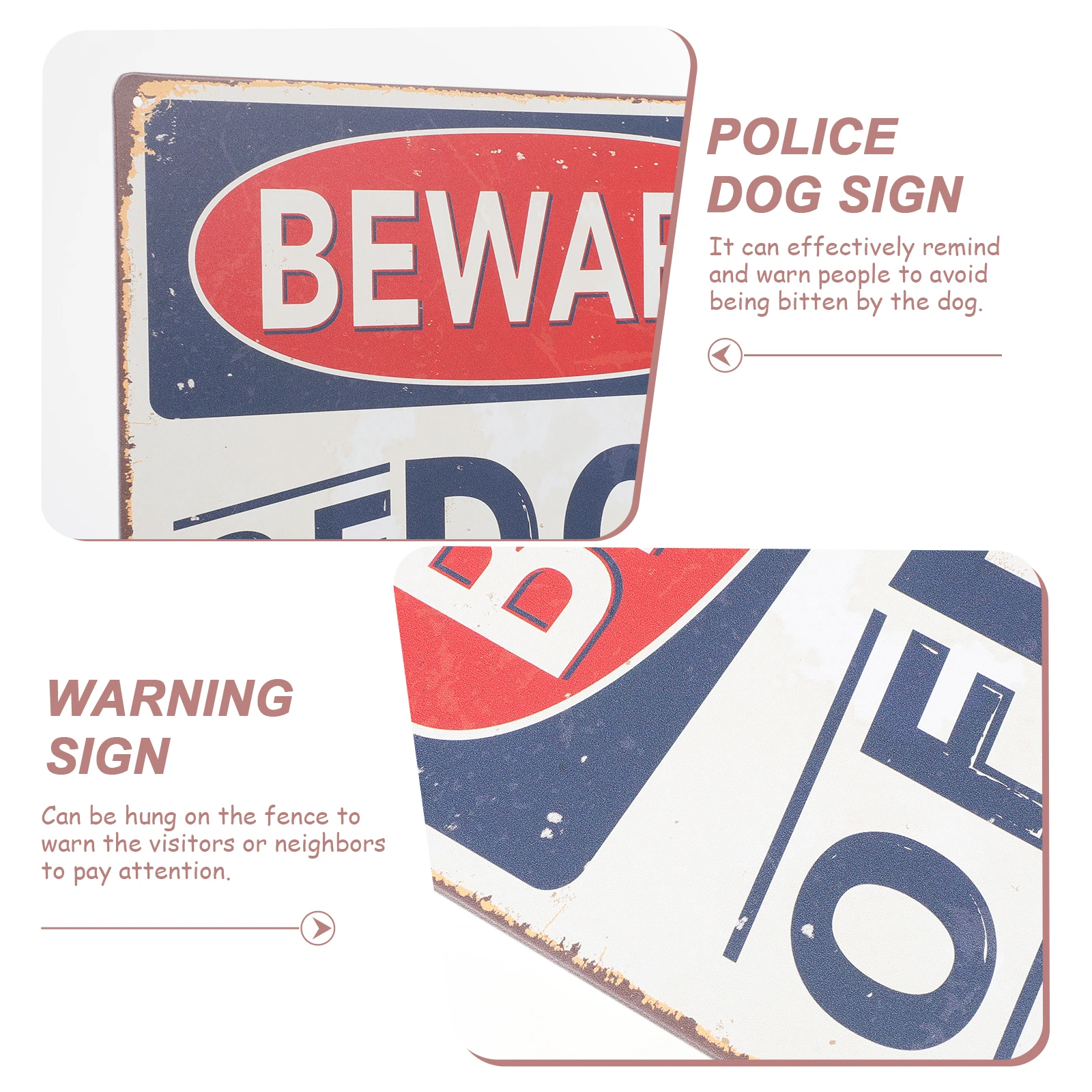 

Retro Tin Beware Of Sign Garden Warning Board Outdoor Yard Decoration Iron Sheet Dog Notice Sign Garden Ornament Caution Dog