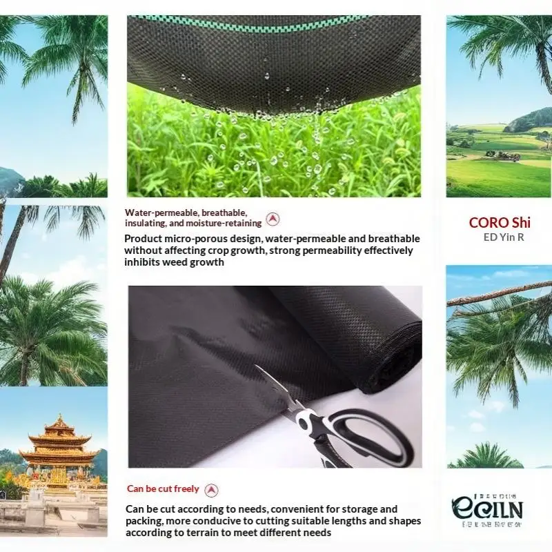 Breathable Anti Grass Garden Cloth Strong Heavy Duty Weed Membrane Landscape Fabric for Garden Bed Walkway Landscaping