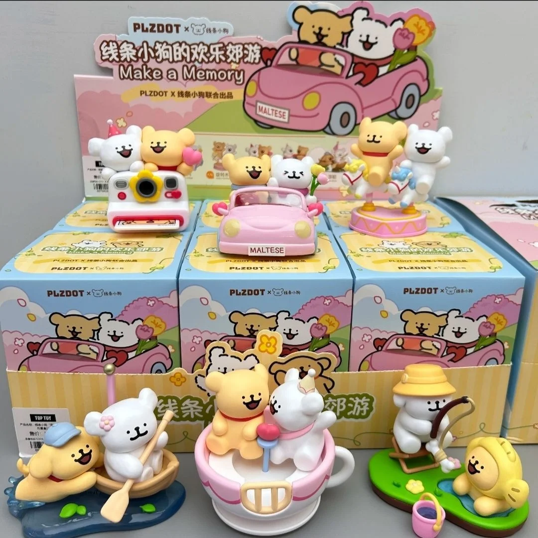 

В наличии Plzdot Maltese Line Puppy Happy Outing Series Blind Box Mystery Box Toys Cute Action Anime Figure Kawaii Model Gifts