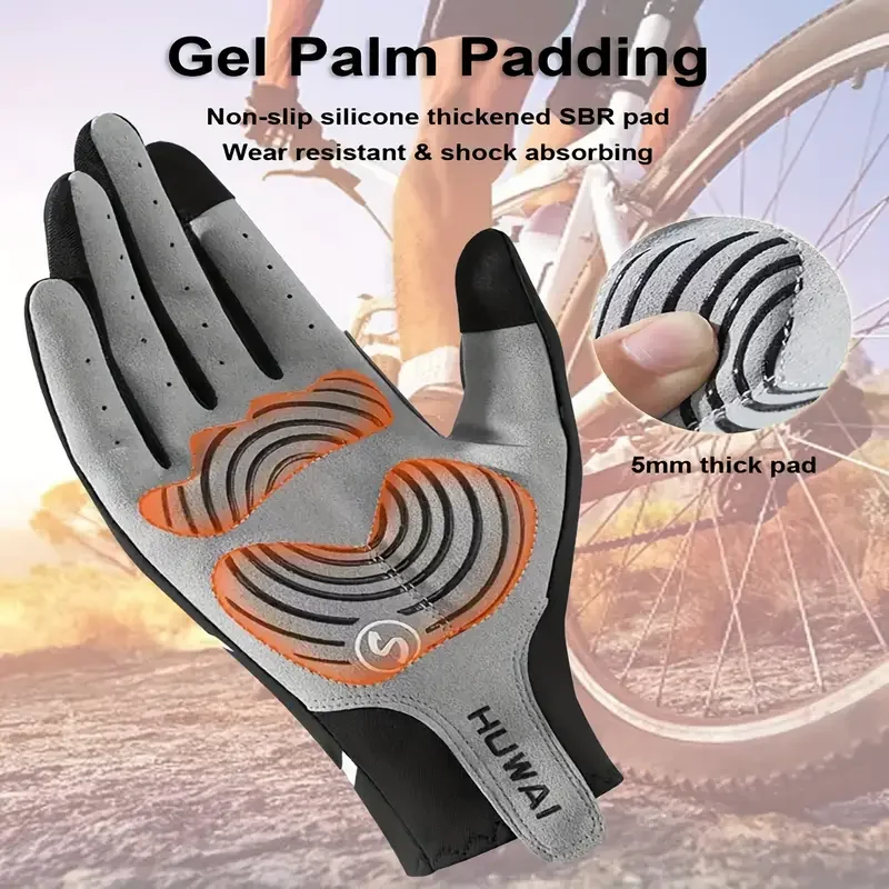 Cycling Gloves Full Finger Bicycle Non-Slip Gloves Summer Sports Non-Slip Men Woman for Outdoor Riding Fishing Bike Training