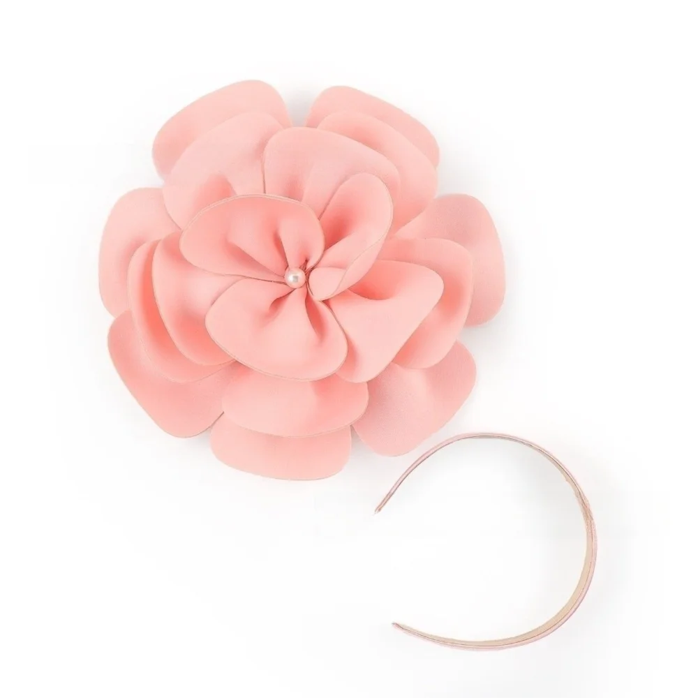 Fascinator de mode avec grande fleur 3D, chapeau et bandeau à fleurs pour occasions formelles et réceptions de thé