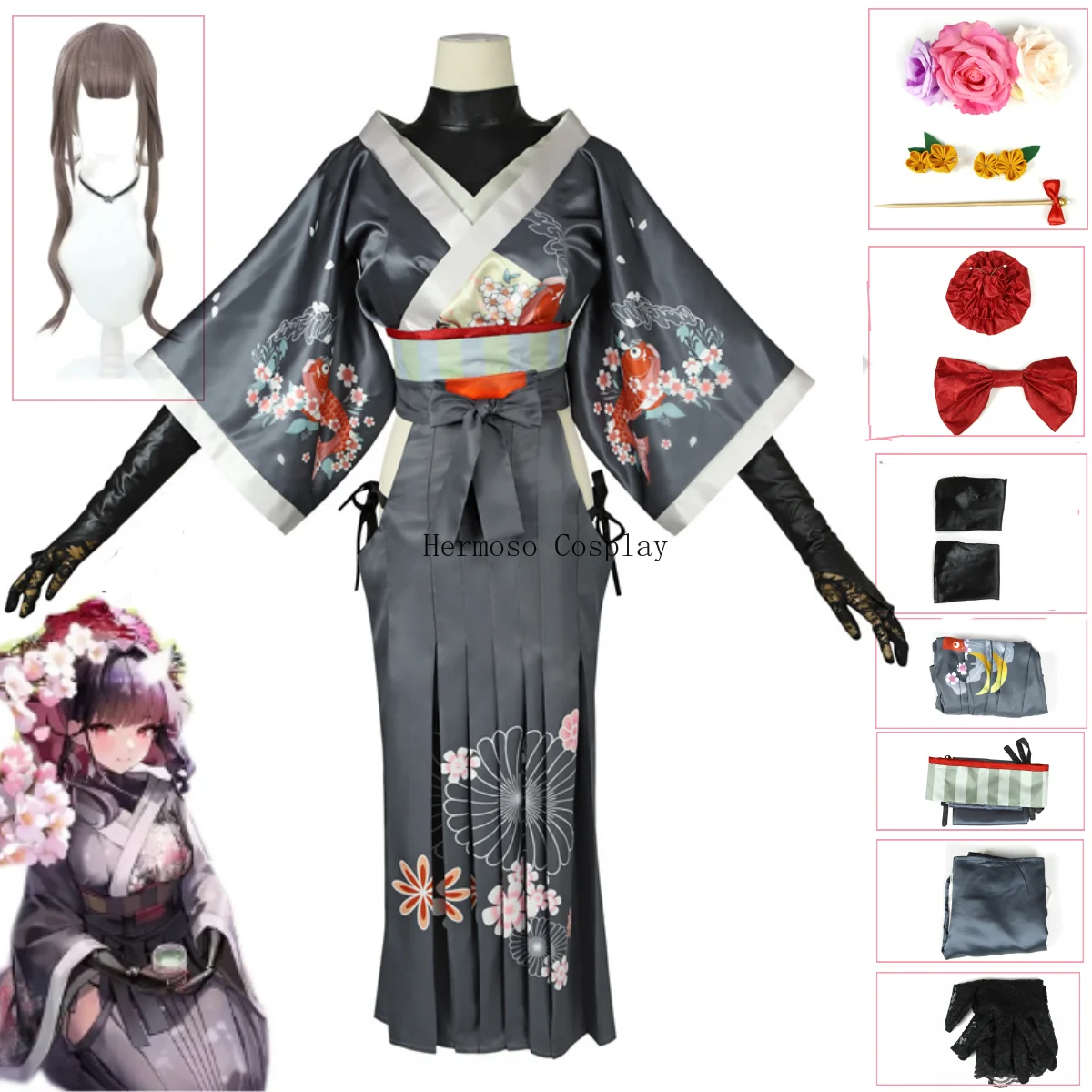 Nikke die Göttin der Sakura neuen Anzug Cosplay Kostüm Perücke schöne Frauen Mädchen Kleid Uniform Halloween Party Cosplay Kostüm