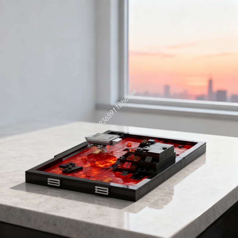 

382 шт. MOC Duel Mustafar диорама звезда боевая модель строительные блоки архитектура Рождественский подарок сборка игрушки идея образование дети