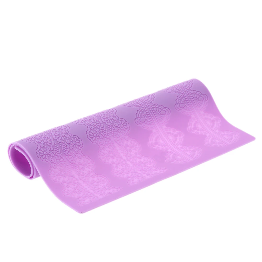 

1 pc Silicone Lace Mat Cake Decorating Supplies Reusable Baking Mould Edge Embossed Pad Sugar Craft Tool FondantCake Decor