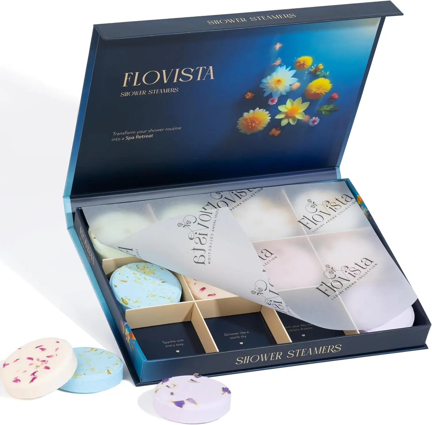 

Aromatherapy Shower Steamers - 12-Pack with Lavender & Eucalyptus for Relaxation, Stress Relief, and Self-Care Gifts