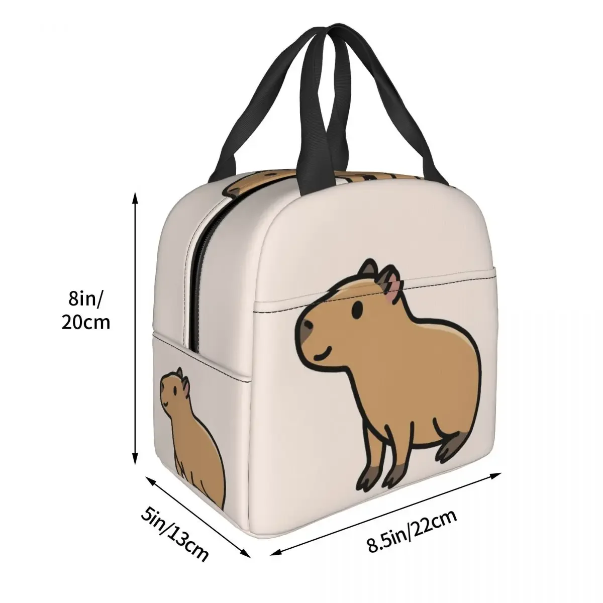 Capybara Lunch Bags Insulated Bento Box Portable Lunch Tote Leakproof Picnic Bags for Woman Kids Work