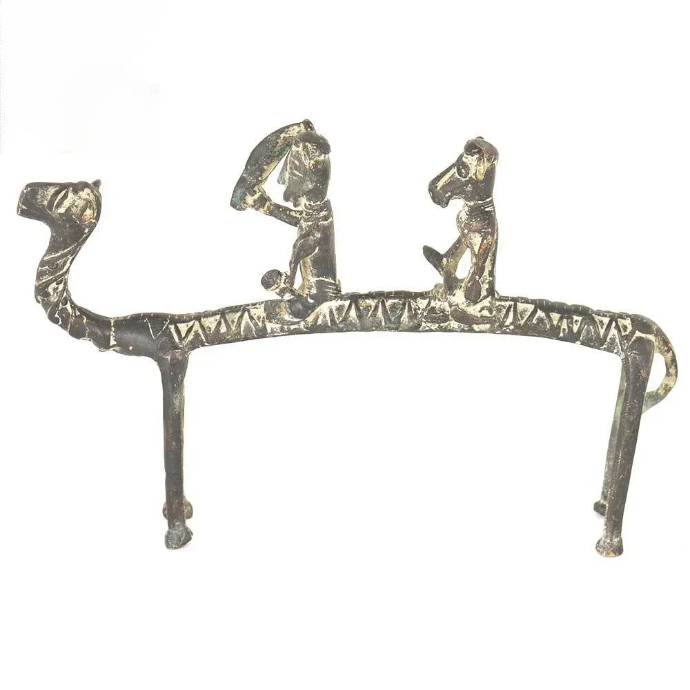 Hot SalesHandmade Antique Brass Tribal Camel With Riders Sculptures Figurine Statue Statement Pieces Decor Gift Items