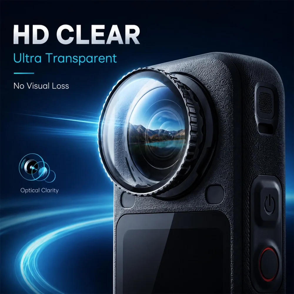 For Insta360 X6 X5 Hard PC Lens Guards Protector Rotate Removable Anti-Scratch Protective Cover Camera Caps for Insta 360 One X5
