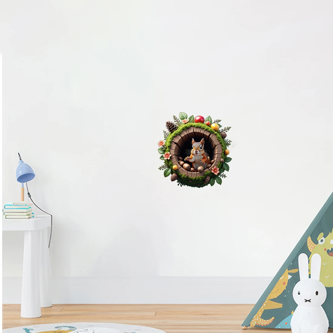 Three Ratels CG136 Funny little squirrel forest animal wall stickers for children's bedroom wall stickers  car body decals