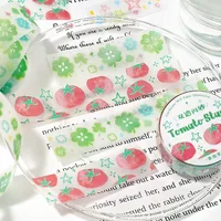 3m/rollo Kawaii coreano INS hierba de la suerte arena brillante cinta adhesiva para mascotas DIY decoración para álbum de recortes diario papelería estética