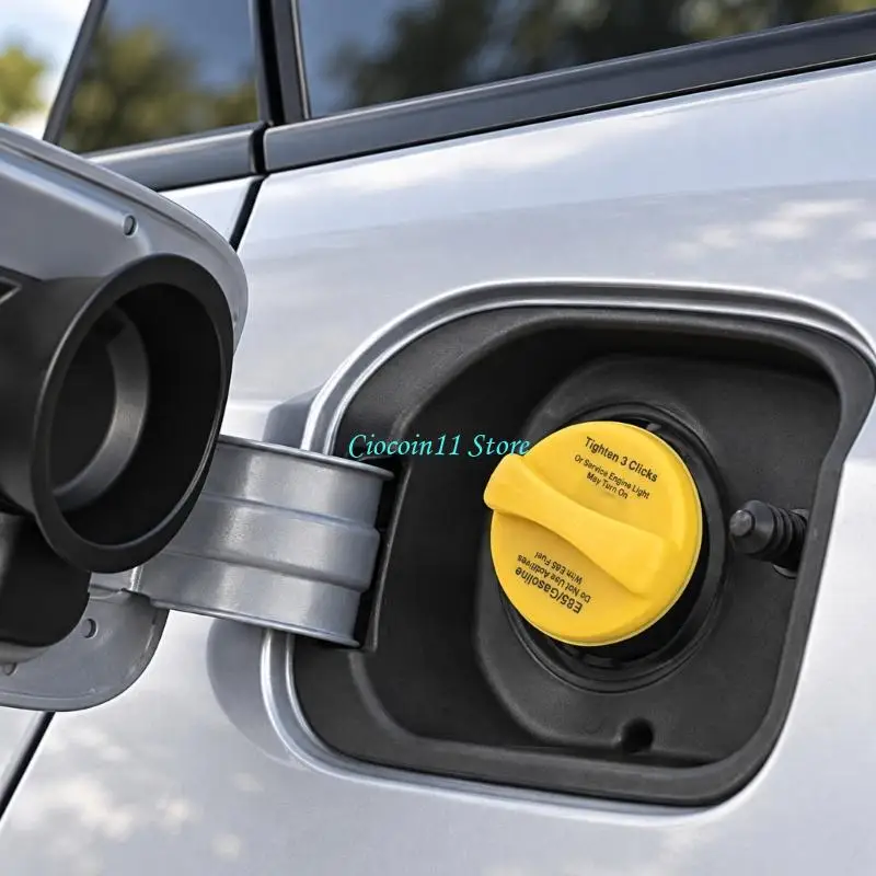 Y1UB GT295 Filler Cap Cover with Plastic Construction, Attached Tether and Integrated Turning Grip for 2007-2011 Vehicle
