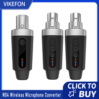 VIKEFON M04 2.4G Wireless Microphone Converter XLR Transmitter and Receiver Microphone Wireless System for Dynamic Microphone