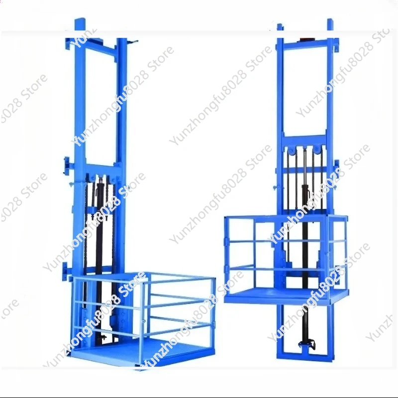 

Home Elevator Hydraulic Freight Elevator Simple Factory Small Warehouse Guide Rail Lifting Platform Electric Hoist 1~6 M