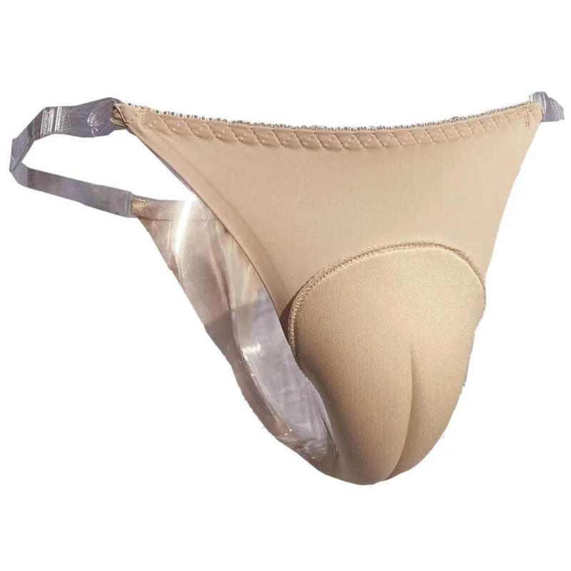 Men Camel Toe Pantie Detachable Adjustable Transparent Silicone Elastic Straps T-back Hiding Gaff Thong TG CD Crossdresser Panty