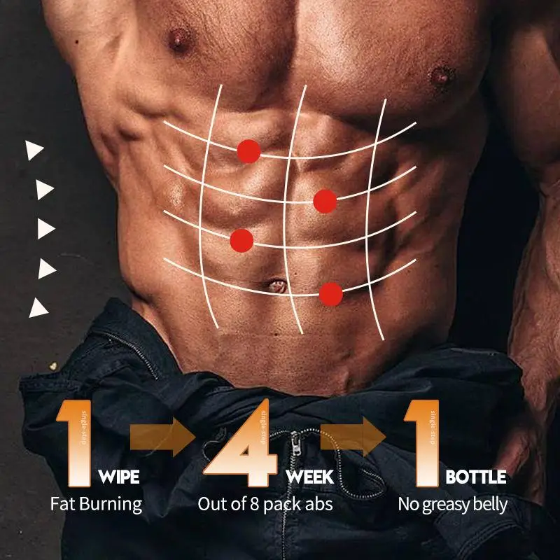 1/2PCS Men's Hot Compress Slimming Cream Bodybuilding Massage For Abdomen Toning Weight Management