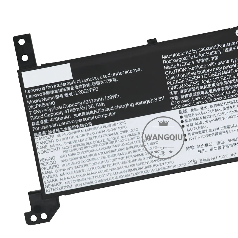 Imagem -05 - Bateria do Portátil para Lenovo Ideapad 314alc6 14ada 14itl 15itl 15ib7 L20l2pf0 L20b2pf0 L20c2pf0 Original