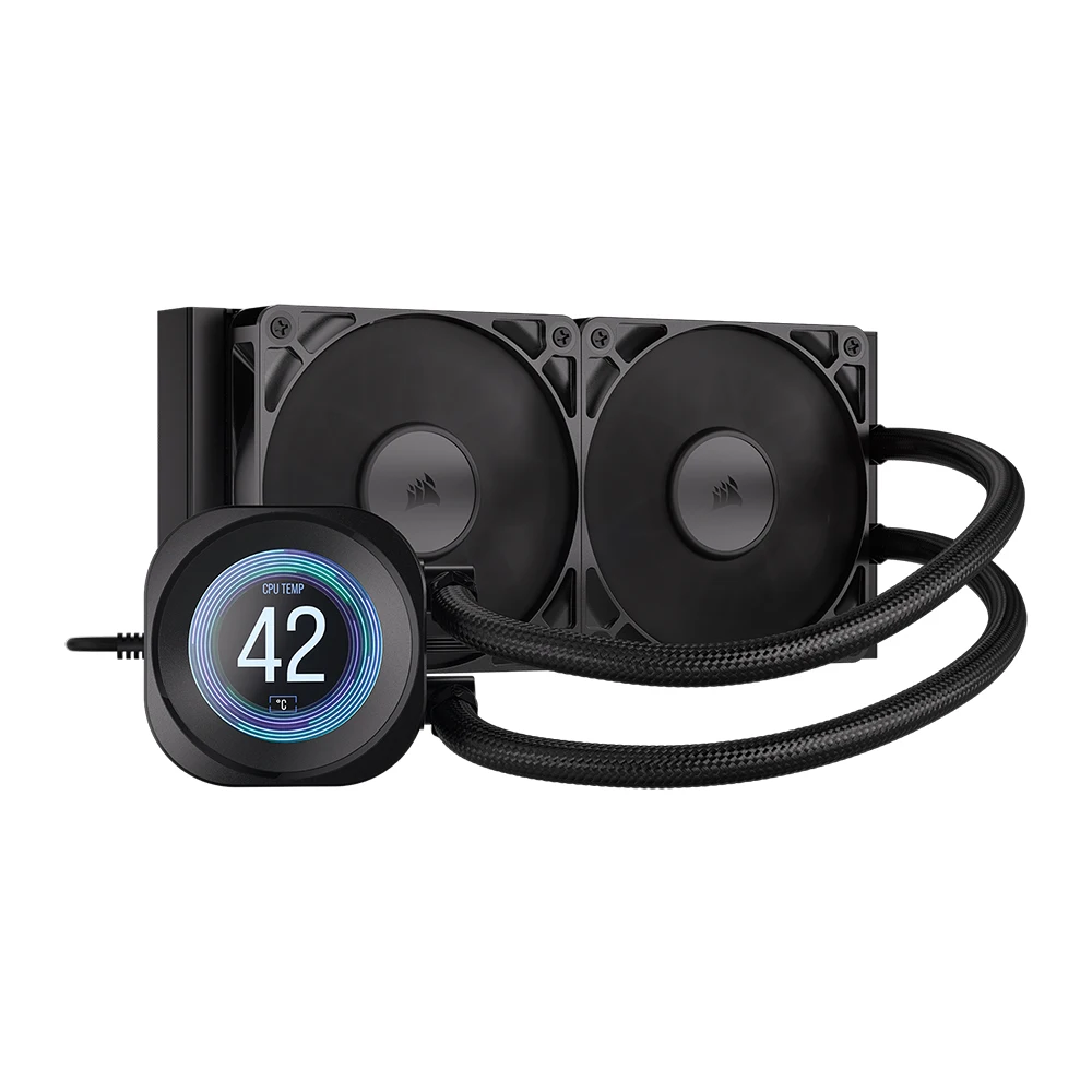 Corsair Nautilus 240 Rs Lcd (أسود) وحدة المعالجة المركزية برودة مروحة تبريد سائل تبريد A/S ضمان 5 سنوات