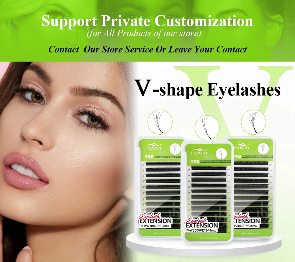 FADVAN W-Form U-Form V-Form 3D/4D/5D Wimpern Weiche C/D Curl Leichte Wasserfeste Volumen-Wimpern Handgewebte Premium-Wimpern