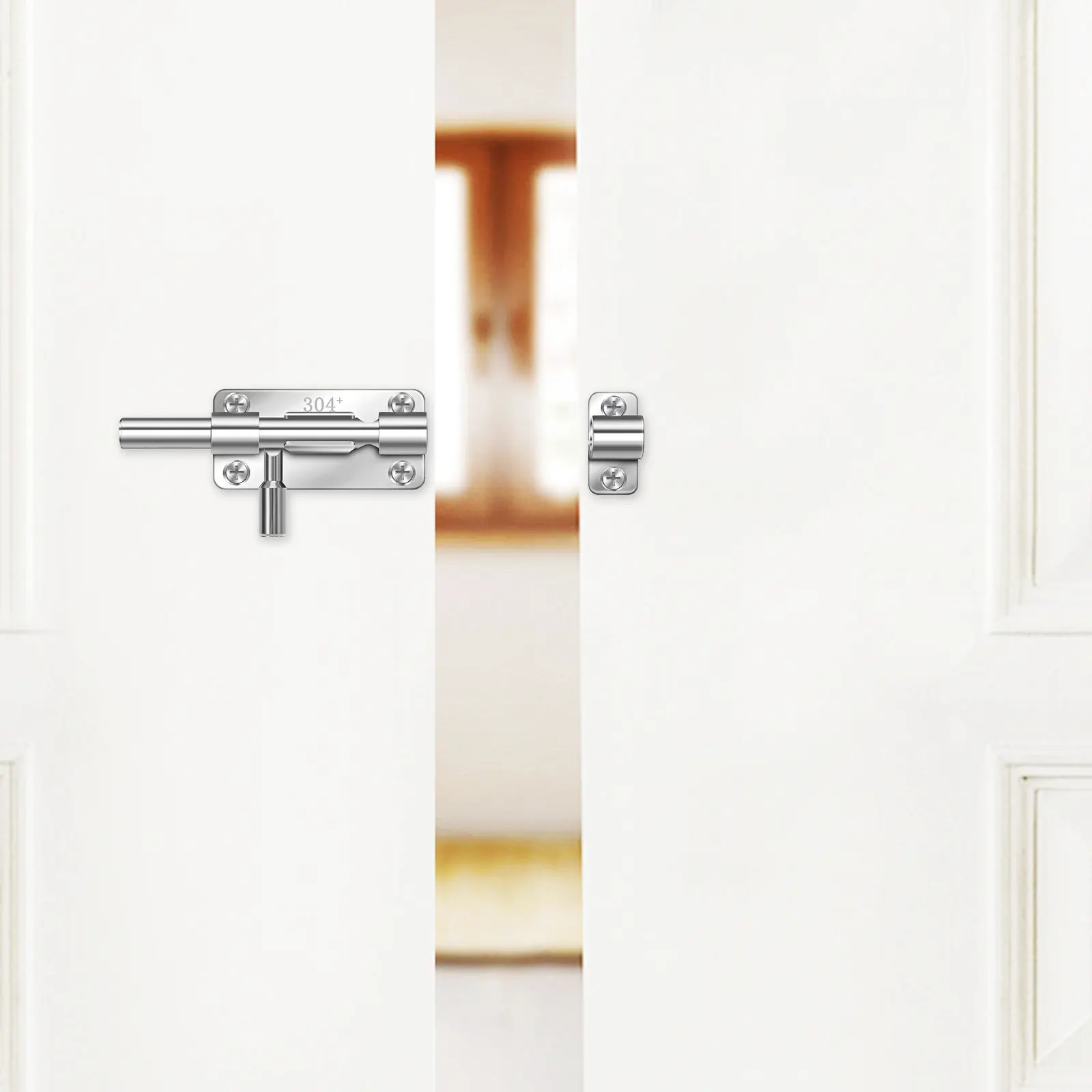 

2pcs Stainless Steel Slide Bolt Lock For Door Latch Security Gate Barn Shed Sliding Door Hardware Heavy Duty Latch Replacement