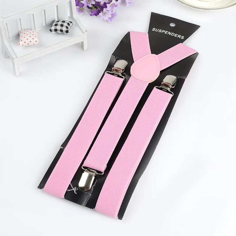Effen kleur elastische lederen bretels bretels mannen vrouwen zwart blauw rood verstelbare bandjes voor bruiloft pak rok accessoires cadeau