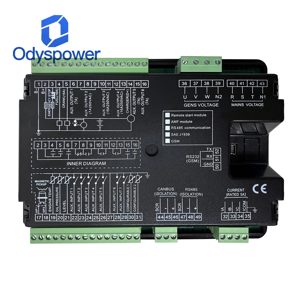 HGM7210CAN Replace SmartGen   Generator Auto Start Controller LCD Control Module Panel Circuit Diesel Genset Parts HGM7210CAN