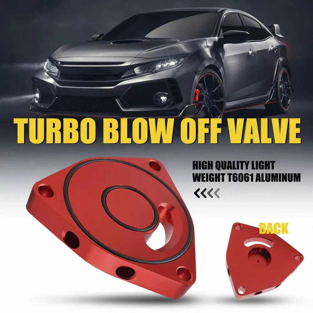

1Pc Car Turbo Blow Off Valve Plate Spacer For 2015-2021 Honda Civic Vortex Exhaust Valve Gasket T6061 Aluminum Auto Replacements