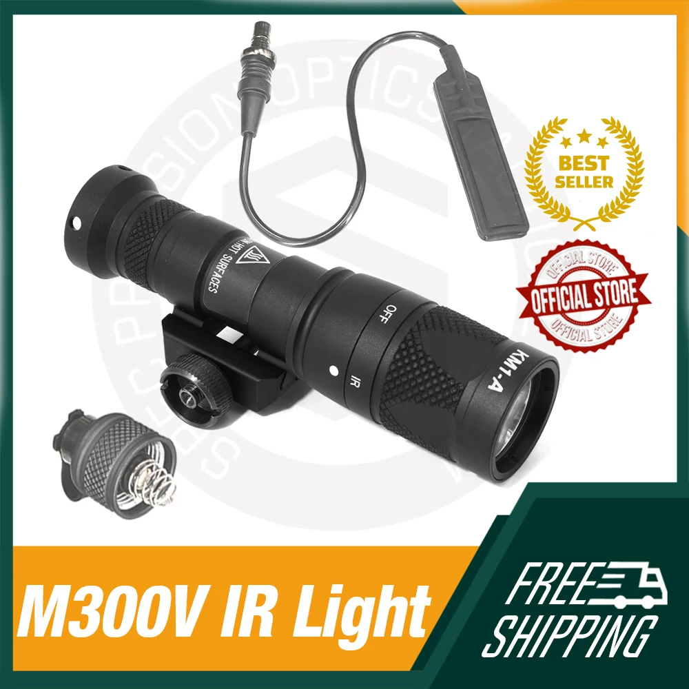 Linterna táctica M300V con luz IR y estroboscópica