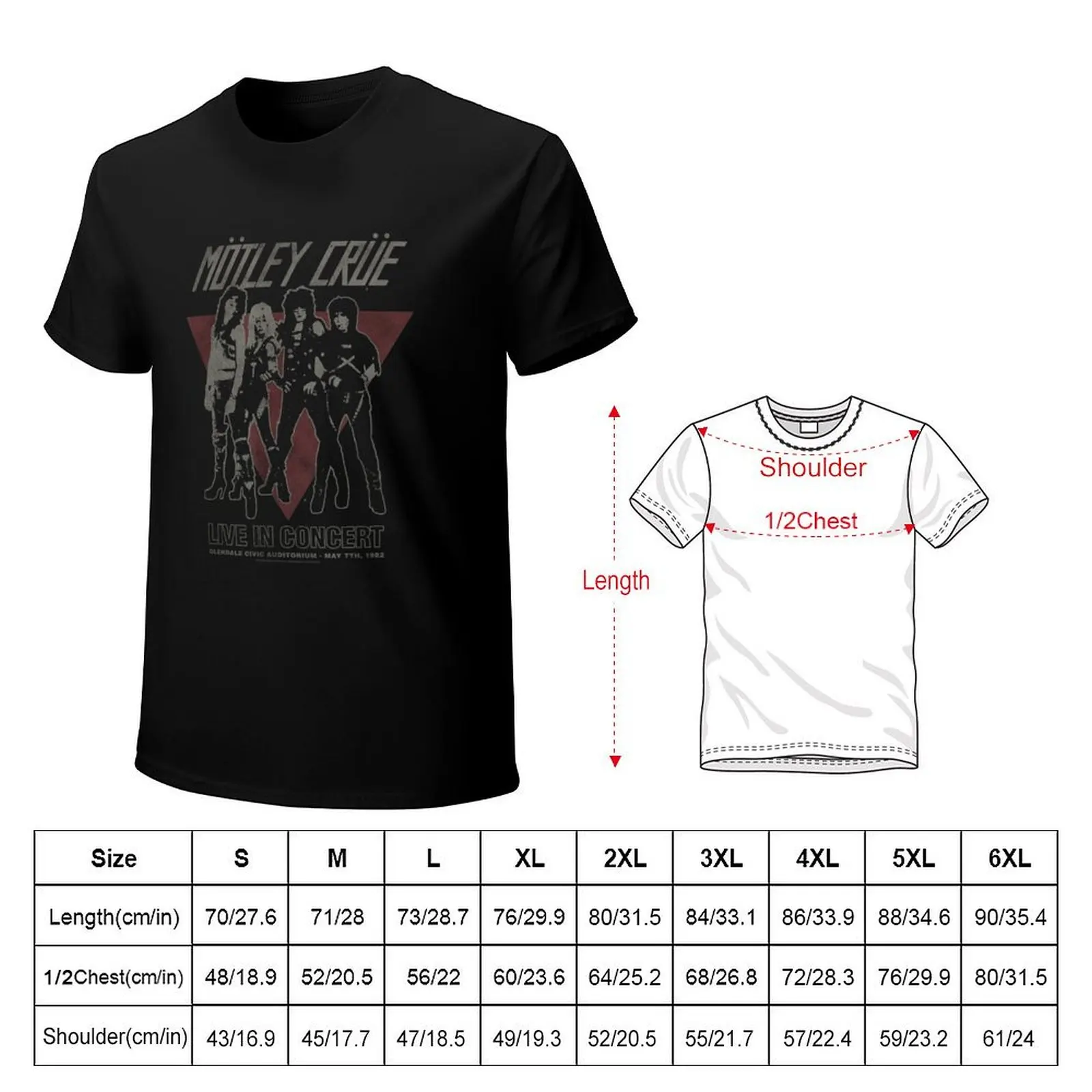 M?tley Crüe - Vintage Glendale T-Shirt anime clothes anime figures mens graphic t-shirts funny