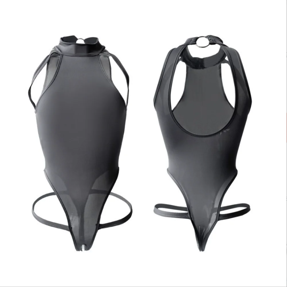 Women Perspective Sexy Lingerie Bodysuit Bandage Body Top Backless Black Fantasia Sexy Bodysuits Exotic Apparel Sex Body Suits