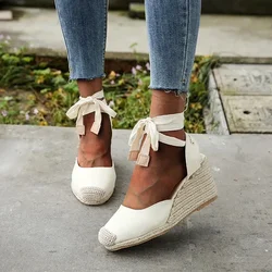 2024 New Fashion Summer Women's Ankle Strap Sandals Comfortable Slippers, Headband Sexy Large Heels 35-43