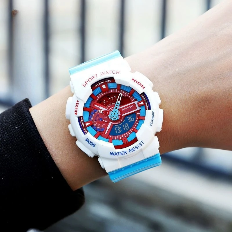 アニメーション電子時計 男子青少年学生 子供用スポーツウォッチ 防水 トレンド