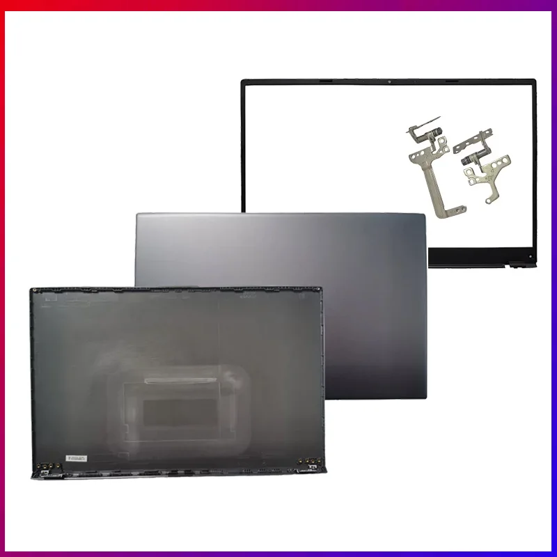 NEW Grey Cover For Vivobook X512 X512FA X512DA F512 F512FA F512D A512 A512F V5000F LCD Screen Back Cover Front Bezel Hinges