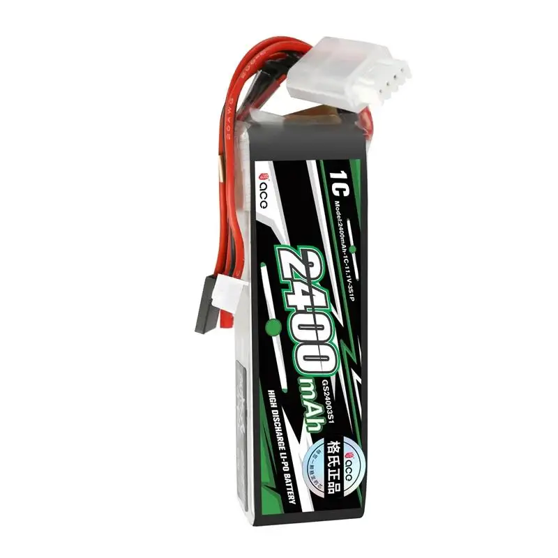 Gens ace 2250/2400mAh 6.6V/7.4v/11.1v 2S/3S LiFe Signal Battery Pack with BBL1 Futaba 3P Plug for 14SG 4PLS T8J Remote Control