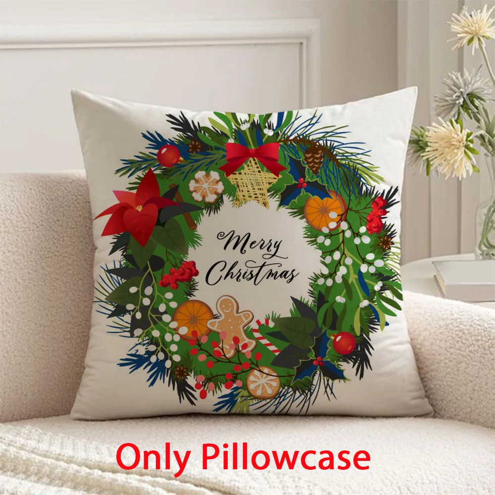 

Christmas Pillow cover fall decorative 45x45 cushions cover for pillow case winter decorative cushions