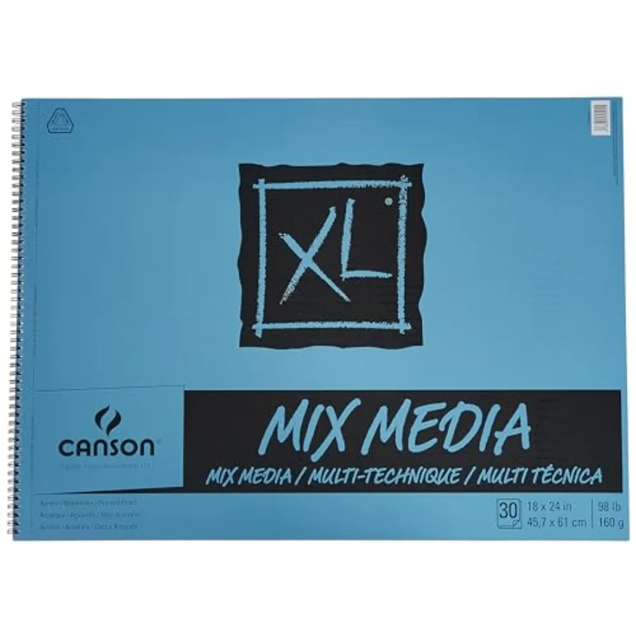 

XL Series Mix Media Paper Pad 18x24 inches — Heavyweight Art Paper for Artists and Students, Use with Pencil, Marker, Pen, Wate