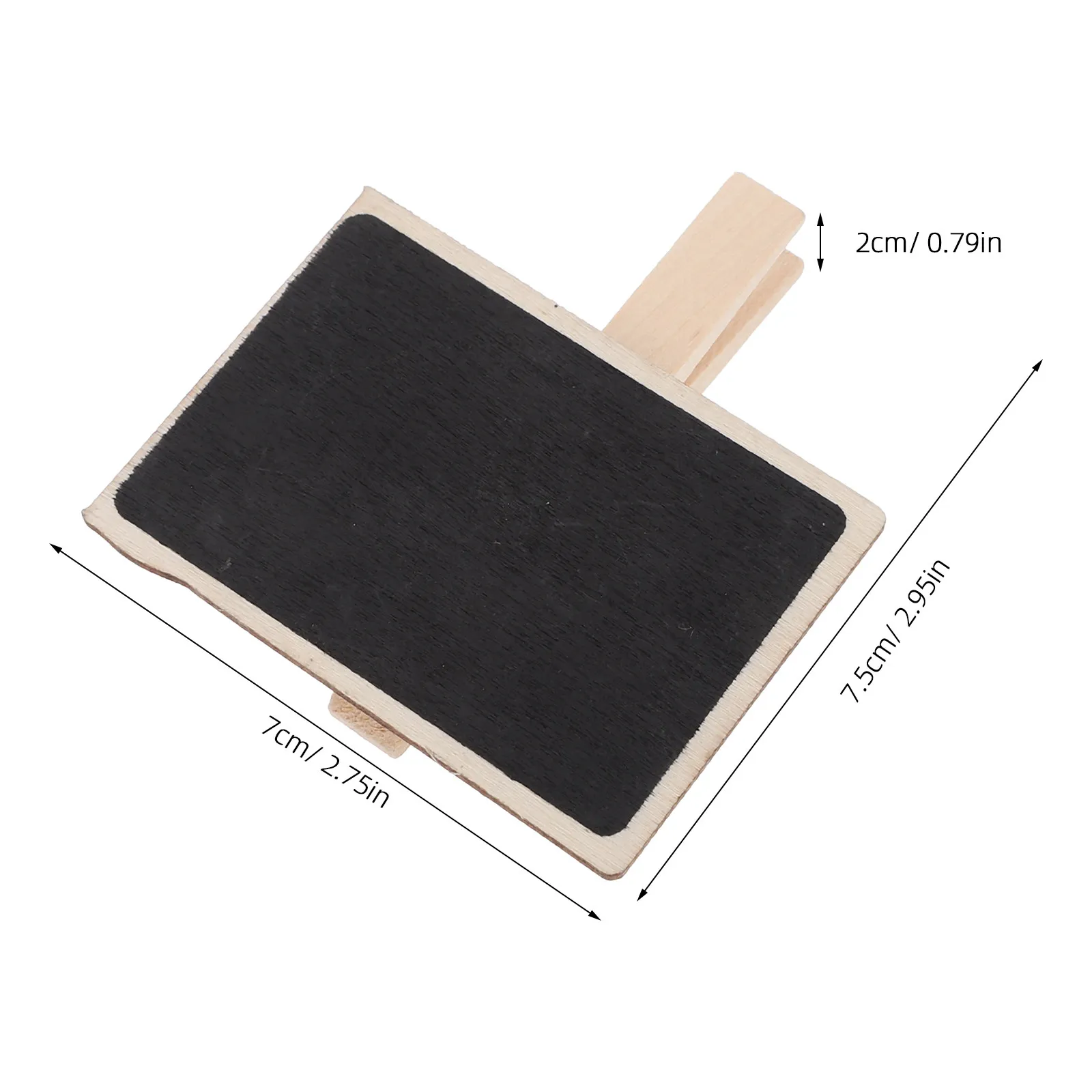 30Pcs Wooden Chalkboard Clip Signs Small Blackboard Reusable Food Labels Wedding Party Buffet Note Taking Price Tags