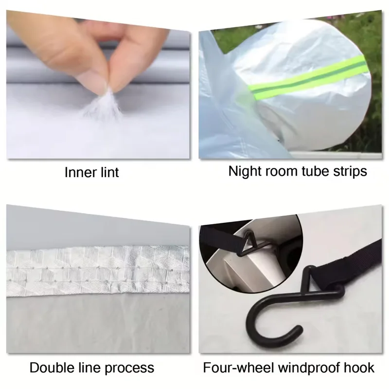 

Всепогодный чехол для кузова автомобиля — водонепроницаемый, пыленепроницаемый, устойчивый к ультрафиолетовому излучению и снегу для седанов, защищает лобовое стекло и крышу