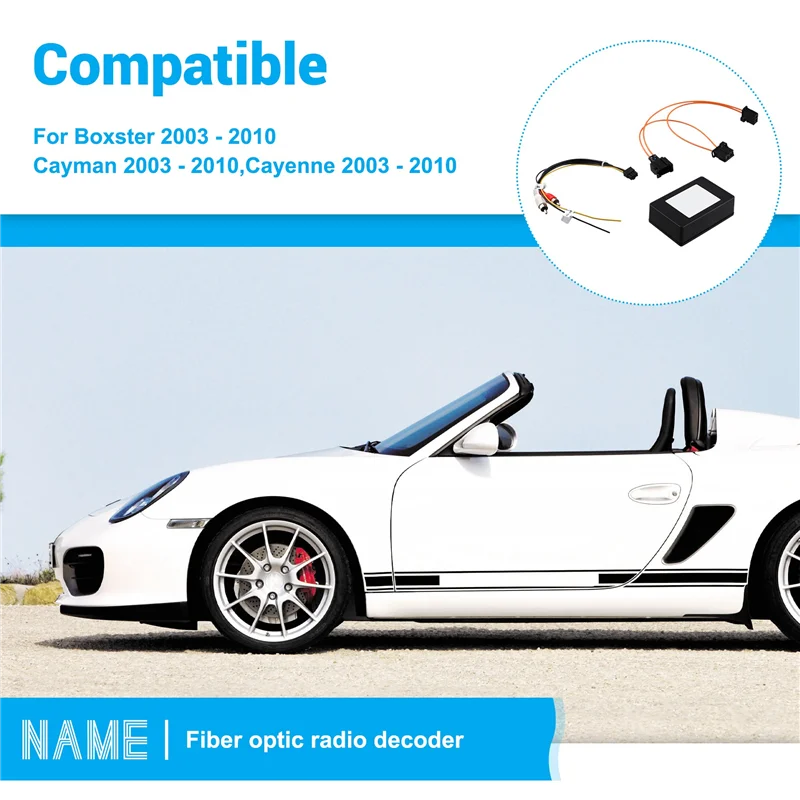 

Car Stereo MOST Fiber Optical Radio Decoder Amplifier Adapter Box For Porsche Cayman 911 Benz ML/GL/SLK