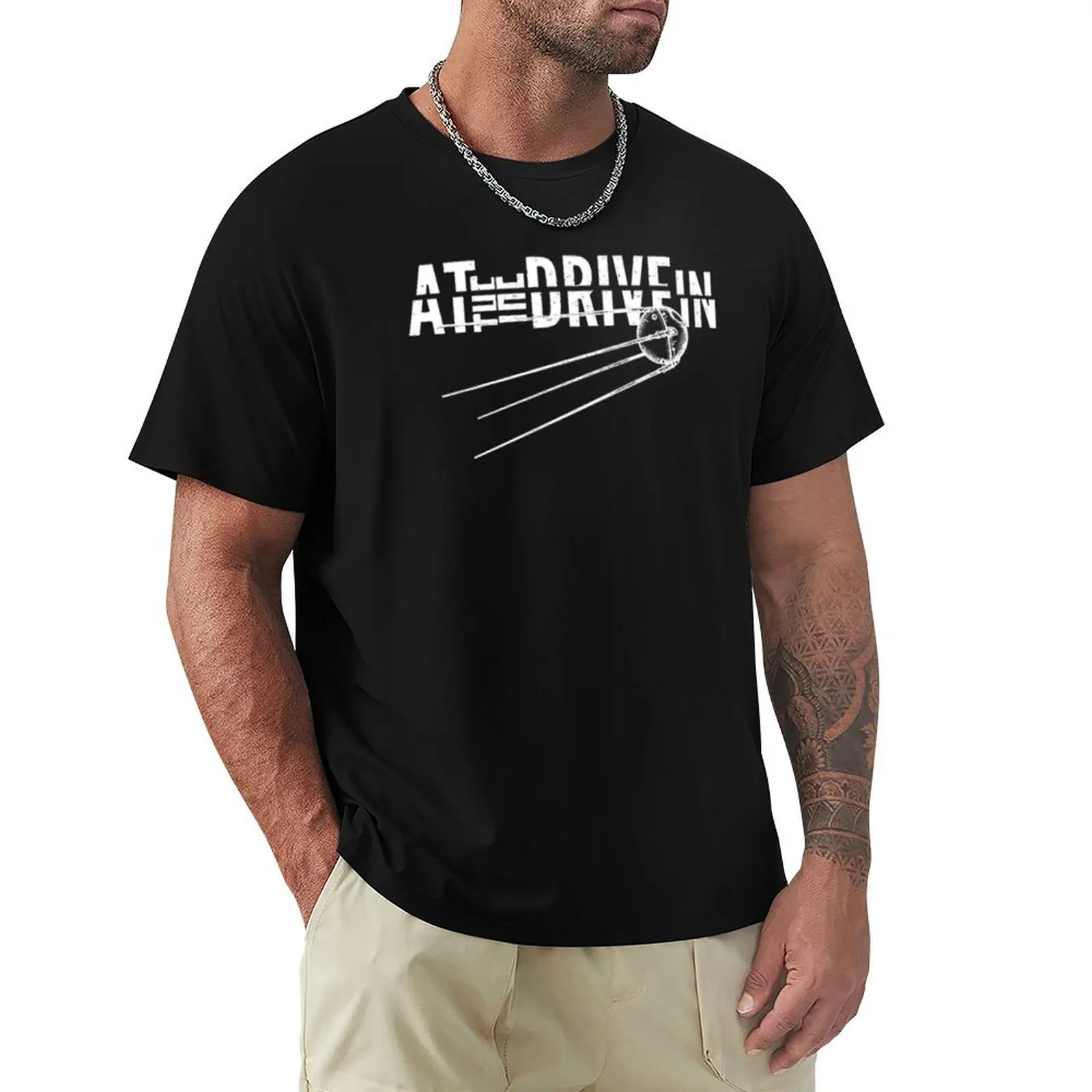 

At the Drive In Band (Cosmonaut sputnik) T-Shirt for a boy Man t-shirt plain t shirts men
