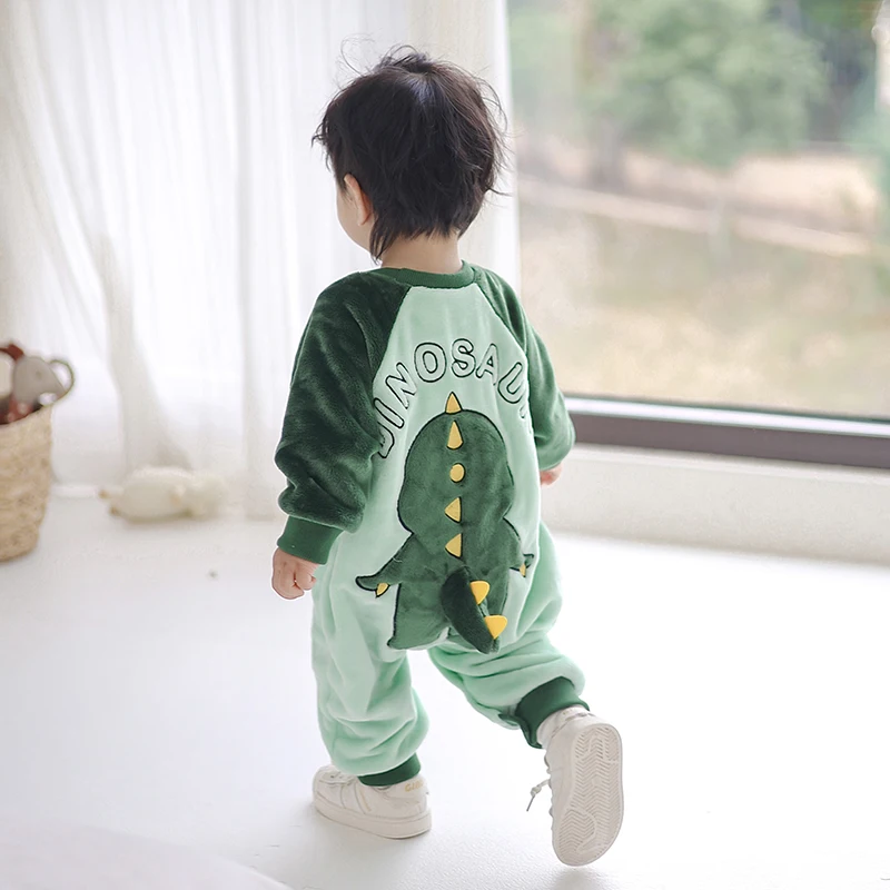 Lovely Tiger Winter Baby Girl Clothes Boy Bodysuits Flannel Soft Children's Long Sleeves Onesie Infant Ropa Bebe Cartoon Tail