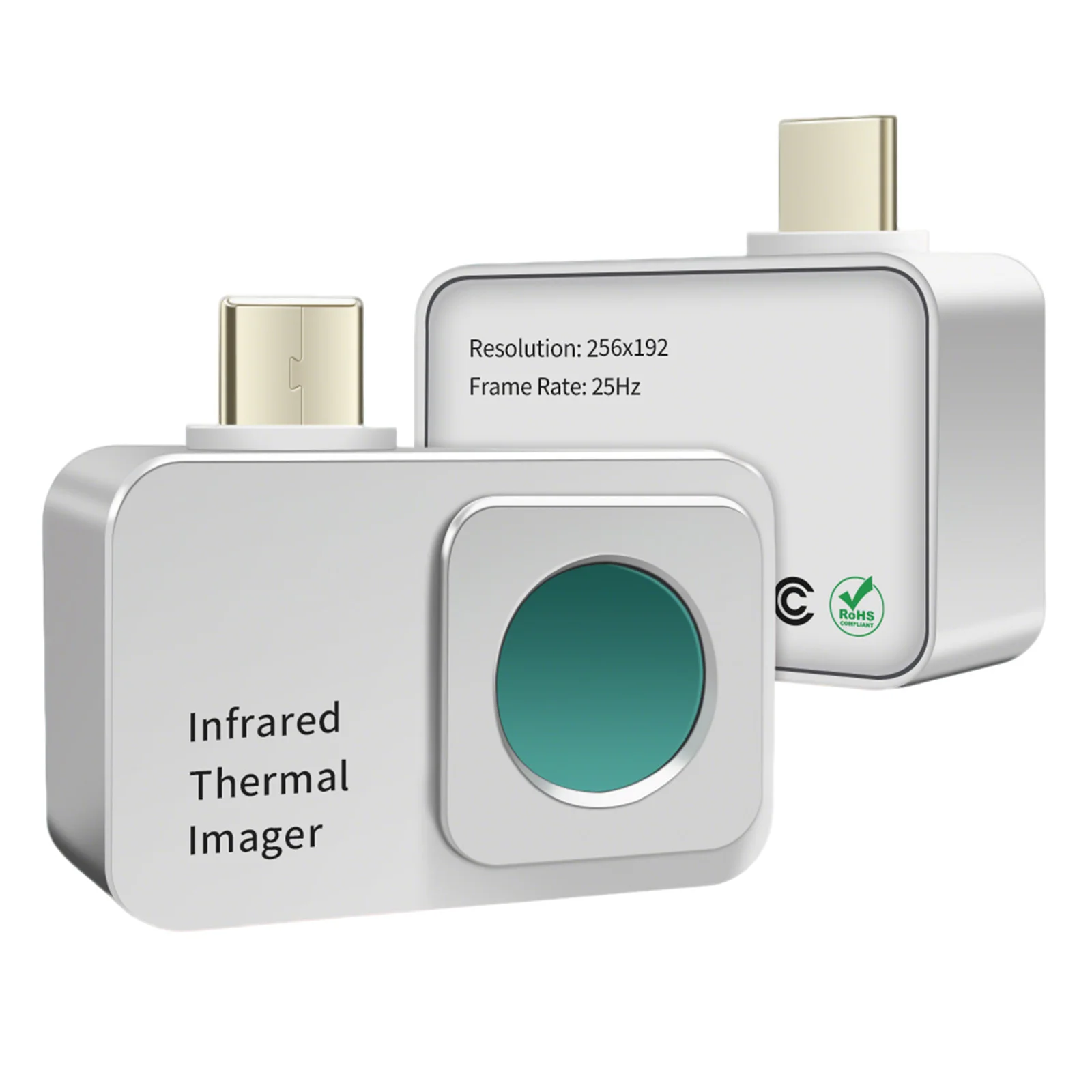 

Thermal Camera Android - Dual Lens Thermal Imaging Camera 256 × 192 (200,000 Pixels) 25Hz Frame Rate, 5℉~1112℉ Temp Range