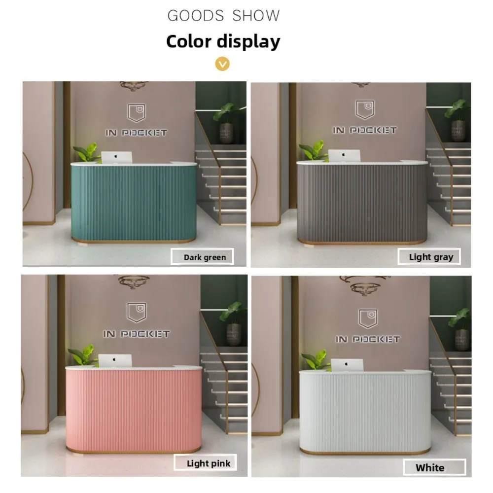 Foshan usine offre spéciale moderne pas cher blanc utilisé réception Salon de Salon bureaux de réception moderne en fibre de verre réception