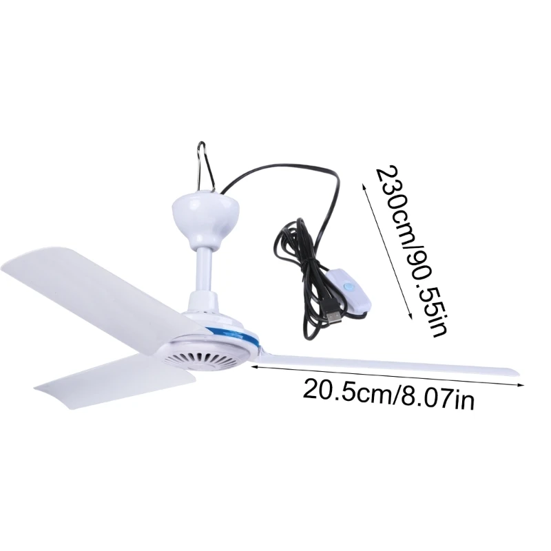 USB 5V 静かなキャンプ屋外吊りガゼボキャノピー寮ファンハイキングテントファンドロップシッピング