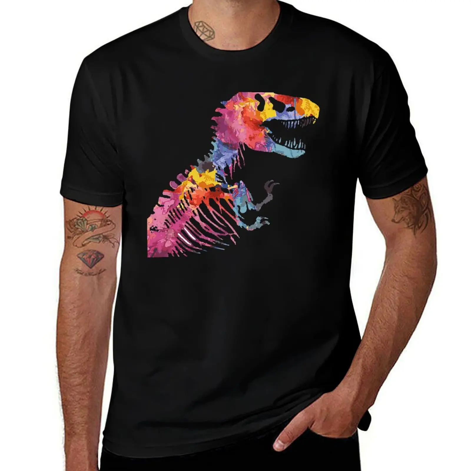 

Funkosaurus Rex Water Color T-Shirt mens graphic t shirts t shirts for man graphic tees t shirts for man cotton T-shirt