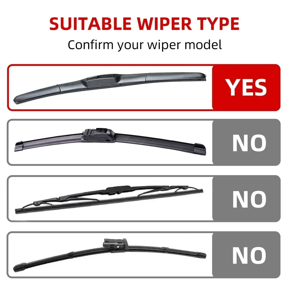 Auto Car All seasons Windshield Wiper Blades Refills Natural Rubber Strips for 3 StageType of Wiper Blade 14\