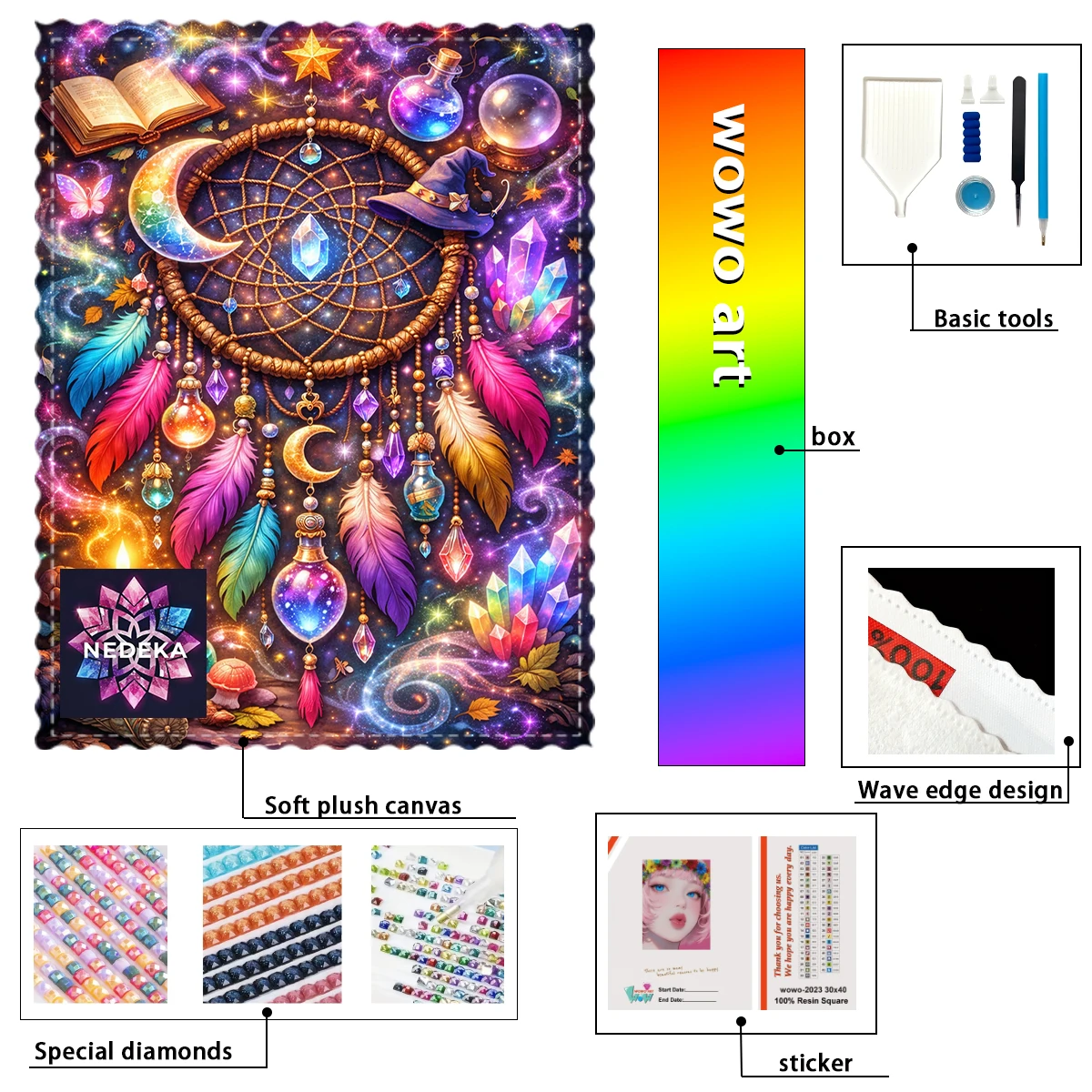 【NEDEKA_ Diamond Art】The collision between wind chimes and classical  Crystal AB Rhinestone FD Rhinestone Perfect Resin Diamond