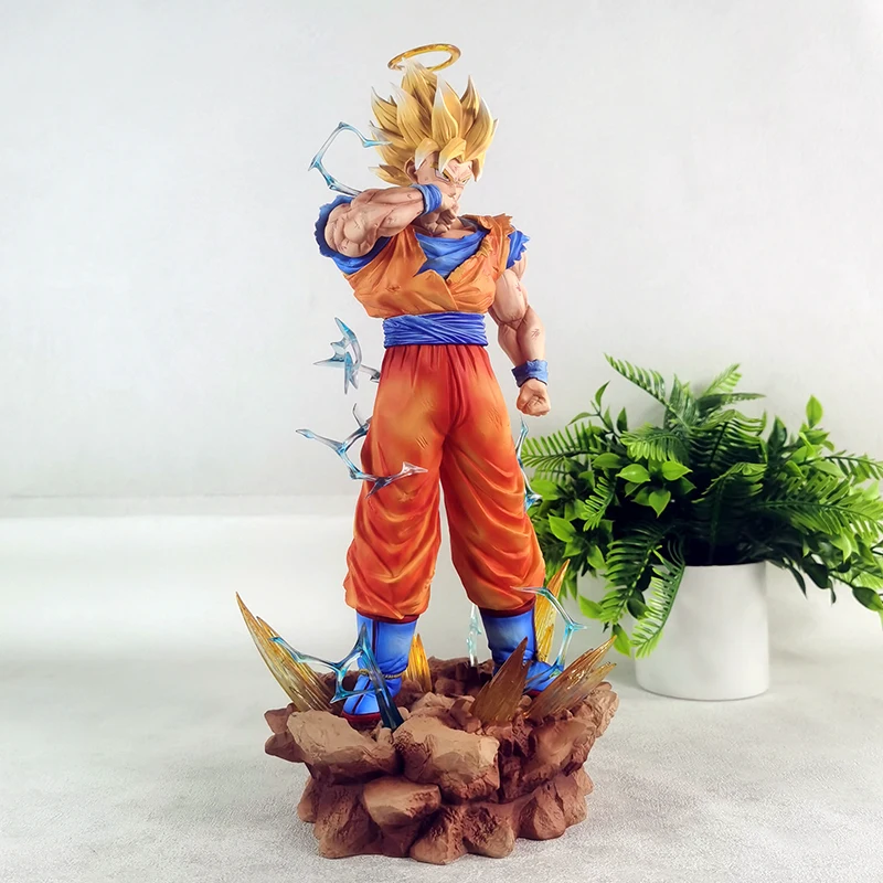 Jj Version Dragon Ball Z Son Goku Ssj2 Figure Cartoon Animation Peripheral Table Decoration Pang Infinite Super Model Statue Toy
